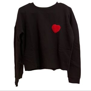 Black crew neck sweater